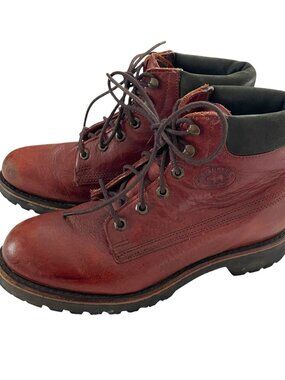 HS Trask Lace Up Leather Ankle Boots Size 8 Mens Brown Hiking / Work Boot